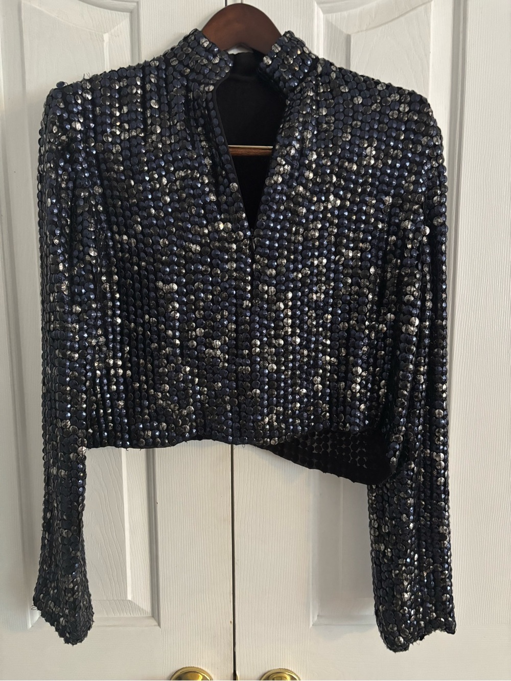 MLV Black and Gold Sequin Blouse
